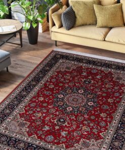 Tappeto Tabriz fondo rosso