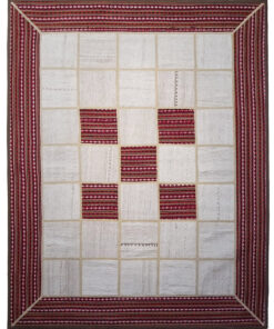 Tappeto Online 36 Patchwork bianco e rosso 174x135cm - 9222