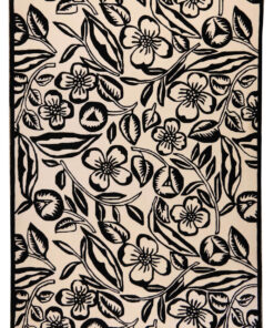 Tappeto Online 42 Tappeto moderno black and white Floreale 240×170cm - 5562